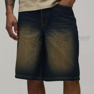 Shorts de Mezclilla Unisex Estilo Y2K, Lavado Claro, con Bordado, Moda Urbana Informal de Algodón - Product Image 6