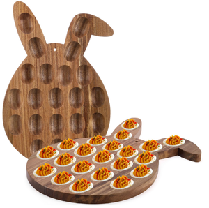 Tabla de madera ecológica para huevos rellenos, tabla de embutidos de Pascua, la más vendida en oferta - Product Image 6