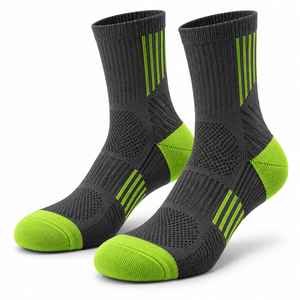 Chaussettes de sport unisexes en coton de qualité supérieure avec compression et maintien de la cheville, personnalisables avec logo pour hommes - Product Image 6