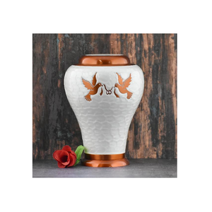 White & Green Marbled Cremation Urn Decorative Marble Memorial Urn for Ashes, Funeral & Remembrance Décor - Product Image 6