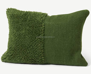 Jacquard fait à la main laine mélangée coton tissé Kilim housse de coussin fermeture éclair Invisible motif géométrique confortable carré décor à la maison - Product Image 5