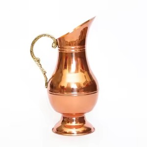 Durable Copper Drinking Vessel Jug for Kitchen Dining <b>Table</b> Beverage Storage Serving Purpose with Traditional Appeal - Product Image 2
