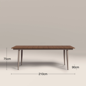 Ensemble de salle à manger moderne minimaliste avec table rectangulaire et huit chaises à dossier solide pour l'ameublement de la maison - Product Image 5