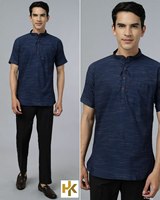 Nouvelle Arrivée - Kurta Indienne Personnalisée pour Hommes, Matériaux Personnalisables, Impression Numérique Multicolore, Prête à Porter, Spécial Fêtes Hiver/Été 2024
