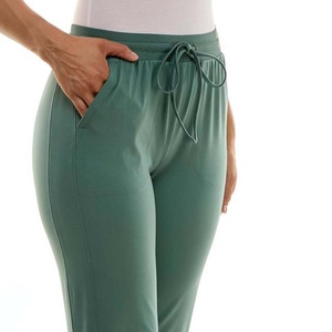 High Waist Wide Leg Joggers Winter Thickened Fitness Sweatpants Breathable 4-Way <b>Stretch</b> Cotton Fleece <b>Women</b> Jogger Pants - Product Image 4