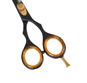 Ciseaux de coiffure noirs réutilisables, faible MOQ, personnalisables, pour la coupe de cheveux, utilisation en salon de coiffure - Product Image 5
