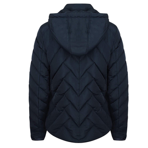 Women's Ladies shinny Thick padded Puffer Bubble Warm Quilted Cropped Zipper <b>hooded</b> Windproof Jacket <b>Gilet</b> Coat OEM - Product Image 2