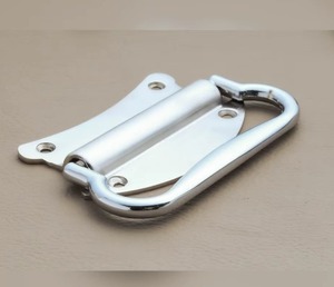 Hot Sale Modern Chrome Plated Recessed <b>Flush</b> Pull <b>Handle</b> Heavy Duty Latch for Kitchen Cabinet Truck Toolbox Marine Hatch - Product Image 3