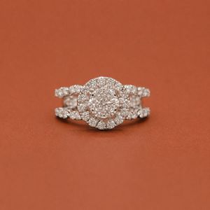 Anillo de compromiso de plata S925 de alta calidad con diamante moissanita de lujo, estilo clásico, regalo de boda para mujer - Product Image 1
