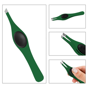 Pince à épiler personnalisée à pointe inclinée pour cils et sourcils, idéale pour le modelage des sourcils et l'épilation - Product Image 4