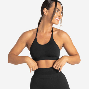 Créez Votre Propre Tenue de Sport d'Été pour Femme : Legging Taille Haute et Brassière de Sport à Bonnets Triangulaires Sans Armature, Respirant, en Spandex/Nylon - Product Image 1