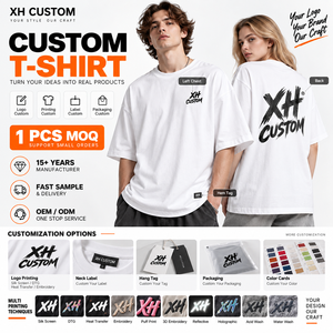 T-shirt surdimensionné 230G en coton épais 100% avec épaules tombantes, tee-shirt vierge personnalisable avec impression de logo, streetwear unisexe pour hommes - Product Image 3