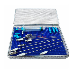 Manual de Trasplante de Grasa Facial, Juego de 17 Piezas de Instrumentos Quirúrgicos Estériles Lipo Luer Lock de Acero Inoxidable Alemán - Product Image 1