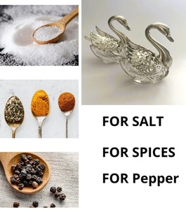 Salero y pimentero de lujo en forma de cisne, de metal y vidrio, para mesa, elegante juego de condimentos para comidas finas y servicio a los invitados. - Product Image 4