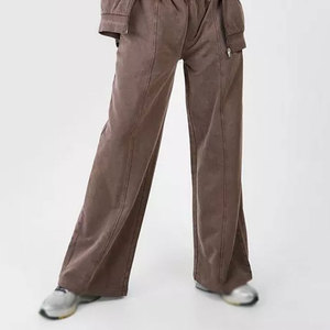Fashionable Women’s Casual Stylish Acid wash Sweatshirt and Jogger Set Casual Streetwear Loose Fit Two Piece <b>Zip</b> <b>Up</b> Tracksuits - Product Image 5