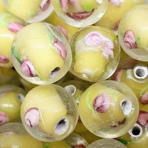 TAGB Wholesale Indian Handicrafts Handmade Lampwork Glass <b>Beads</b> Bulk Oval Spacer <b>Beads</b> for Fashion Jewelry Manufacturing - Product Image 3