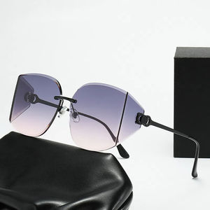 Nouveauté, lunettes de soleil de luxe sans monture, design tendance, protection UV, lunettes de soleil pour l'extérieur, plage, voyage, unisexe - Product Image 2