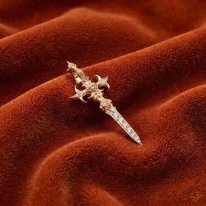 Gold <b>Sword</b> Cross Moissanite Pendant Custom Hip Hop Fashion Pendant Necklace Luxury Charm Jewelry Drip Shine - Product Image 1