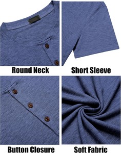 T-shirt en coton pour homme, qualité supérieure, manches courtes, col rond, coupe classique, respirant, séchage rapide, écologique - Product Image 6