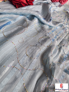 Hot Fix Rhinestone Crystal Woven Mesh Fabric 70 GSM Eco Friendly Lightweight Water Resistant Windproof Breathable Custom Fabric - Product Image 6