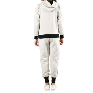 Ensemble de survêtement à capuche zippé pour femme, couleur unie, manches longues, sweat-shirt décontracté, pantalon respirant, 100% coton, vêtements d'automne - Product Image 4