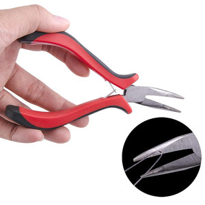 Kit d'outils pour extensions de cheveux, 500 perles brunes pour extensions de cheveux avec outil, micro-perles doublées de silicone, pince pour extensions de cheveux, aiguille à crochet - Product Image 3