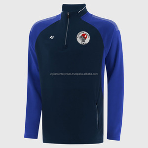 100% Cotton Custom GAA Training Tops <b>Men's</b> <b>Half</b> <b>Zip</b> Jersey <b>Jacket</b> High Street Style Solid Design Front Digital Printing Zipper - Product Image 1