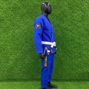 Topline Blue BJJ <b>Kimono</b> <b>Men's</b> Regular Fit Cotton Jiu Jitsu Gi Embroidered Logo Breathable Adult Martial Arts Wear - Product Image 2
