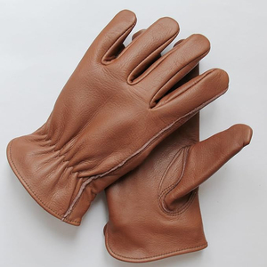 Abrasion Resistance Classic Ergonomic Design <b>Driving</b> <b>Gloves</b> Elasticated Wrist High Quality Leather Driver Working <b>Gloves</b> - Product Image 3