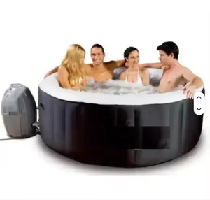 Brand New Lay Z Spa for Hollywood Luxe AirJet Inflatable <b>Hot</b> <b>Tub</b> 4-6 Person Capacity 1.96m X 66cm LED <b>Lights</b> - Product Image 5