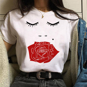 เสื้อยืดฟุตบอลลูกไม้ผู้หญิง Y2k ลายกราฟิก พิมพ์ลายตัวเลข ทรงโอเวอร์ไซส์ คอกลม แขนสั้น เสื้อหลวมๆ สำหรับฤดูร้อน - Product Image 6