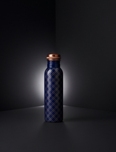 Botella de Agua de Cobre Esmaltado Hecha a Mano al por Mayor, Diseño Artístico, Ayurvédica, Antiderrames, Ecológica, Frasco Metálico para Gimnasio, Yoga y Oficina - Product Image 3