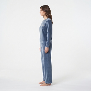 Conjunto Deportivo de 2 Piezas para Mujer, Sudadera de Cuello Redondo y Pantalones Jogger de Terciopelo, Cintura Elástica, Estilo Casual para Invierno - Product Image 4