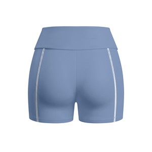 Shorts Deportivos de Cintura Alta para Mujer, Color Sólido, Tejidos, para Yoga, Ejercicio, Fitness, Cintura Elástica, Transpirables, Spandex, Poliéster - Product Image 2