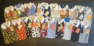 Vêtements pour chiens de créateur modernes faits à la main Vêtements pour animaux de compagnie en tissu japonais avec ruban Tenues d'Halloween réglables - Product Image 5