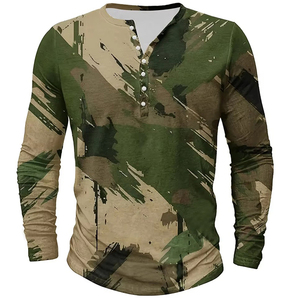 Chemise de chasse pour homme à manches longues, imprimé camouflage, respirante, en coton, pour le printemps - Product Image 6