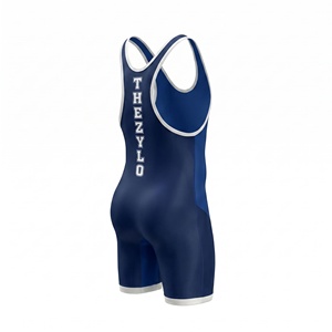 Reversibele custom worstel singlets, full sublimatie, high performance compressie powerlifting singlets, jeugd & volwassen maten - Product Image 3