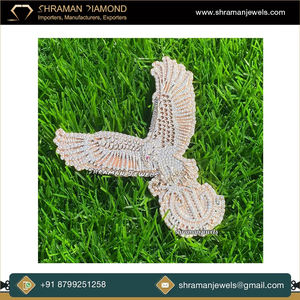 Colgante de Plata Maciza 925 Estilo Hip Hop con Águila Iced y Moissanita, Bañado en Oro Rosa, Joyería Bling para Hombre, Fiesta de Graduación, Rapper - Product Image 2