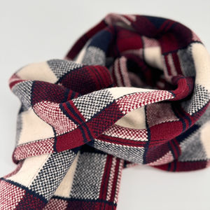 ODM/OEM Custom Pattern Jacquard Checked Plaid Scarf Winter Wool Knit Fashion Classic Design Warm Soft Traditional <b>Shawls</b> - Product Image 2