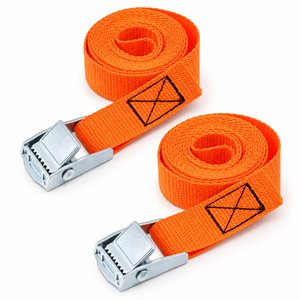 Sangle d'arrimage à boucle cam 25 mm en polyester 250 kg sans crochet pour la fixation de marchandises, usage intensif, fournisseur direct d'usine OEM - Product Image 1