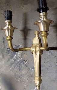 Lámpara de pared clásica de doble brazo con pantallas tipo tambor - Product Image 4