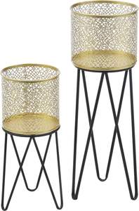 Jardinière en métal chromé artisanal de luxe avec support en fer robuste, pot de plante moderne pour l'intérieur et l'extérieur, décoration pour la maison et le jardin - Product Image 3