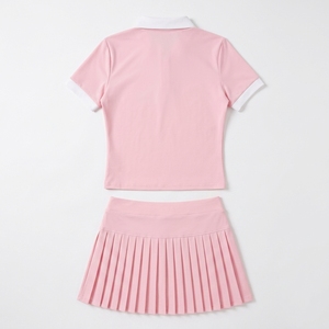 OEM Wholesale Custom Logo Private Label Sublimation Printed Spandex/Nylon Short Sleeve Turn-down Collar Tennis <b>Dress</b> Unisex - Product Image 4