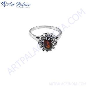 Bague de fiançailles de luxe pour femme Art Palace en argent 925 avec zircon et pierre ovale sertie à griffes géométriques - Product Image 2