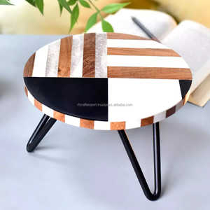 Support à gâteau rond en résine en bois Dessert décoratif et outils d'affichage sucrés - Product Image 2