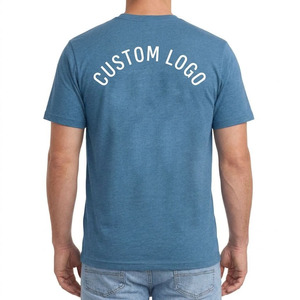 Camiseta de Algodón Lisa Personalizada para Hombre, Camiseta de Alta Calidad para Streetwear con Logotipo Personalizado - Product Image 2