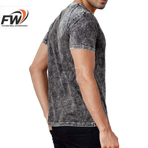 T-shirt délavé à l'acide de haute qualité pour homme – Coupe ajustée et décontractée - Product Image 5