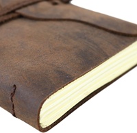 Carnet de voyage A5 vintage fait main en cuir ligné/déliné NEW ERA – Cadeau pour homme et femme – Couverture rigide avec reliure cousue