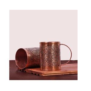 Taza de Cobre Grabada a Mano Ecológica de Daystar Trade con Asa, Diseño Simple para Uso en el Hogar, Cocina, Restaurante y Bar - Product Image 2