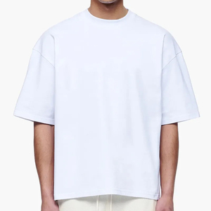 เสื้อยืดผู้ชายผ้าฝ้าย 100% ขายส่ง รับทำโลโก้ ดีไซน์ใหม่ สไตล์ลำลองเรียบง่าย น้ำหนักผ้า 260 กรัม รับผลิตแบบ OEM - Product Image 3